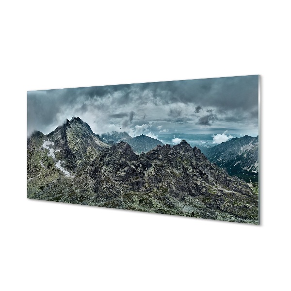 Tableau imprimé sur verre Roche montagne