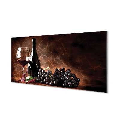 Tableau en verre Un verre de vin