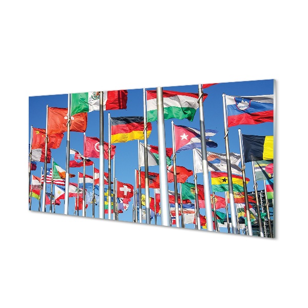 Tableau photo sur verre Drapeau