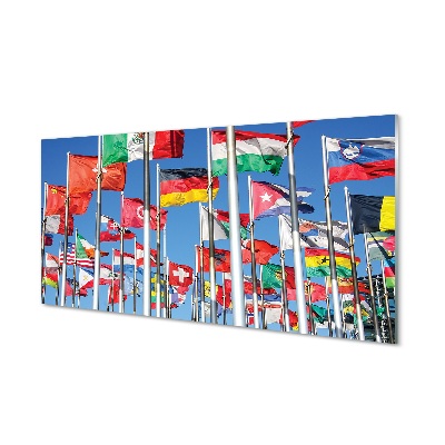 Tableau photo sur verre Drapeau