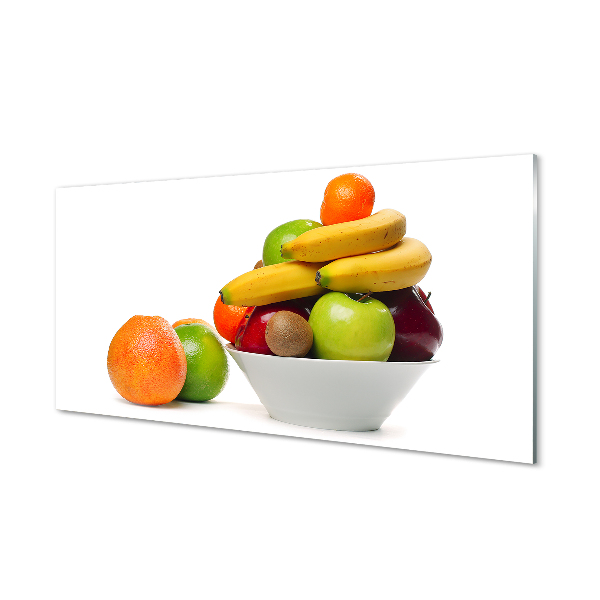 Tableau en verre Fruits dans un bol