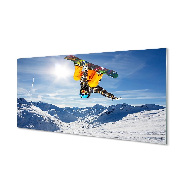 Tableau verre imprimé Mountain board man