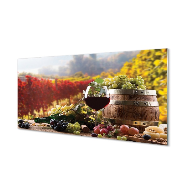 Tableau en verre Verre de vin d'automne