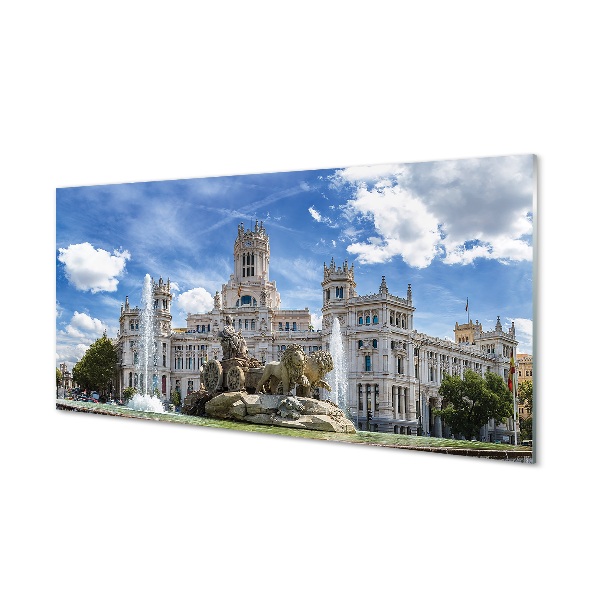 Tableau photo sur verre Espagne fontaine palace madrid