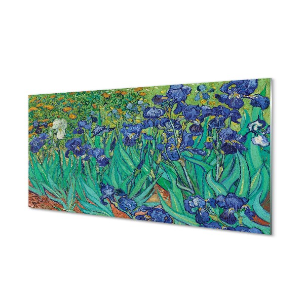 Tableau en verre Fleurs d'art iris