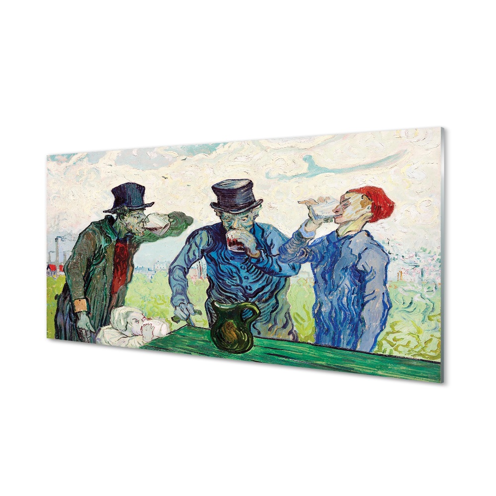 Tableau en verre Hommes d'art réunion