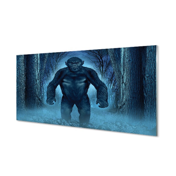 Tableau sur verre Arbres forestiers gorilla