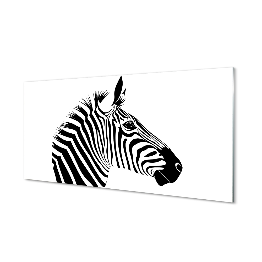 Tableau photo sur verre Illustration de zèbre