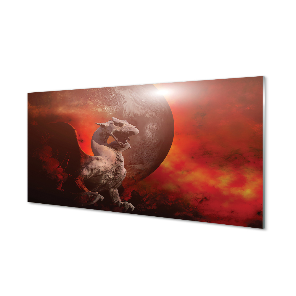 Tableau en verre Feu du dragon