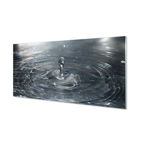 Tableau sur verre Splash goutte d'eau