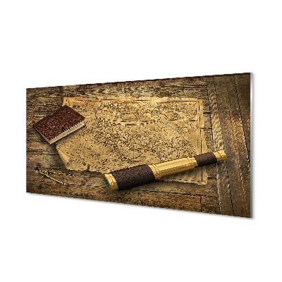 Tableau en verre Portable carte vieux