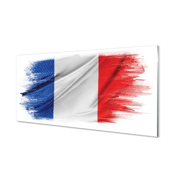 Tableau en verre Le drapeau de la france