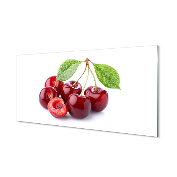 Tableau sur verre Cerises