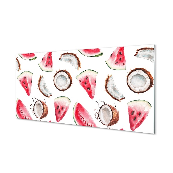 Tableau imprimé sur verre Melon d'eau de noix de coco