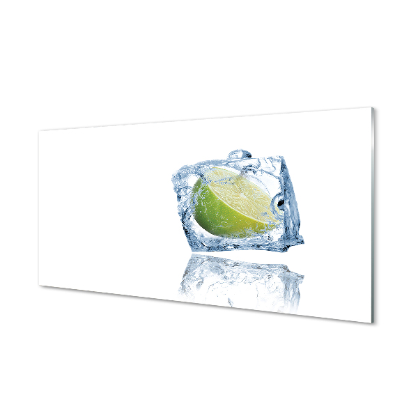 Tableau sur verre Chaux cube de glace