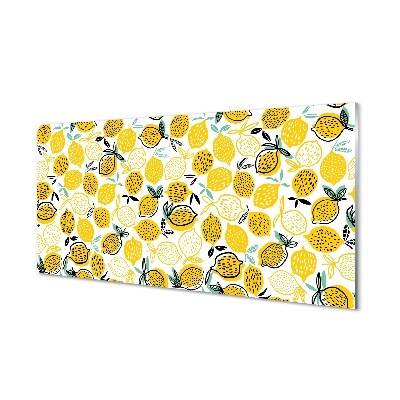 Tableau imprimé sur verre Citrons
