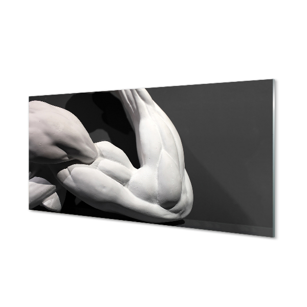 Tableau imprimé sur verre Noir et blanc muscle