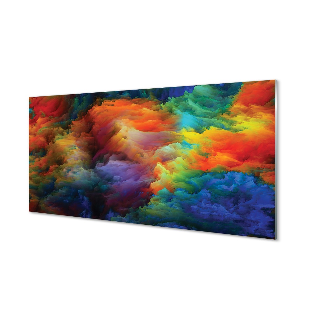 Tableau photo sur verre 3d fractales coloré