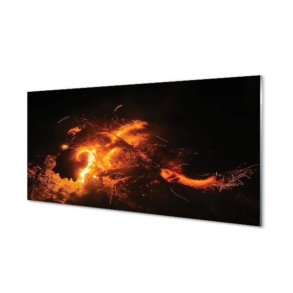 Tableau verre imprimé Dragon de feu