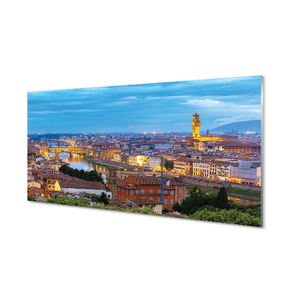 Tableau verre imprimé Panorama italie sunset