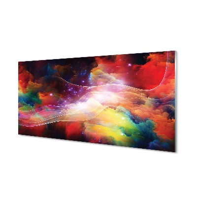 Tableau verre imprimé Fractales vague abstraite