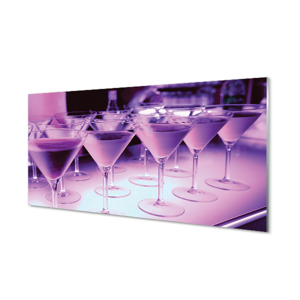 Tableau sur verre Cocktails dans des verres