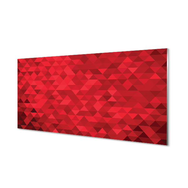 Tableau sur verre Triangles rouges de motif