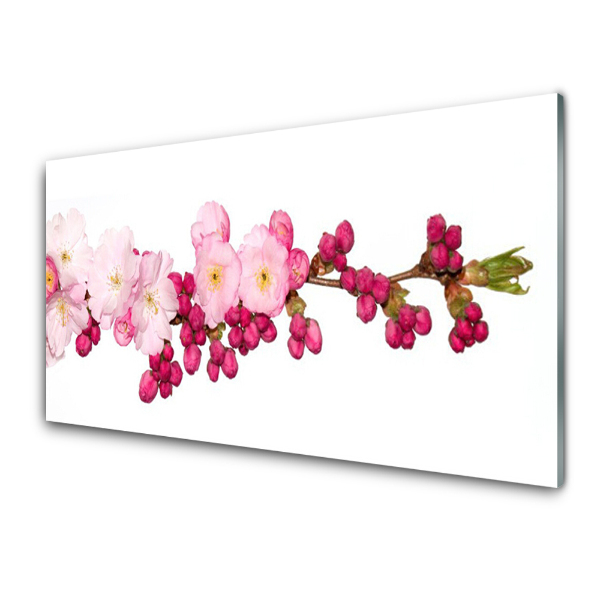 Tableau verre imprimé Bourgeons de fleurs roses