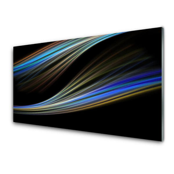 Tableau verre imprimé Abstrait Noir Bleu