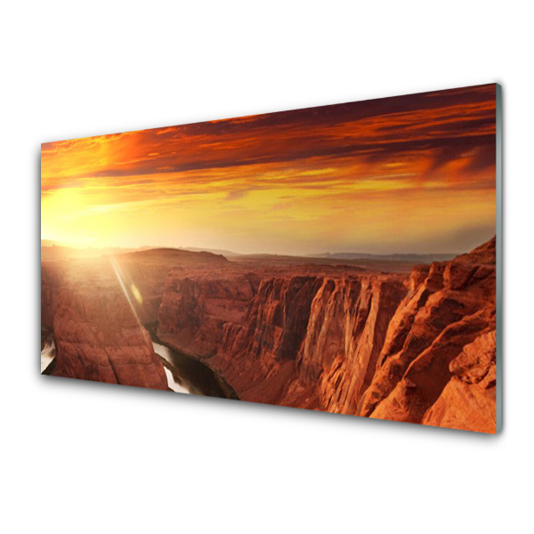 Tableau en verre Panorama du Grand Canyon