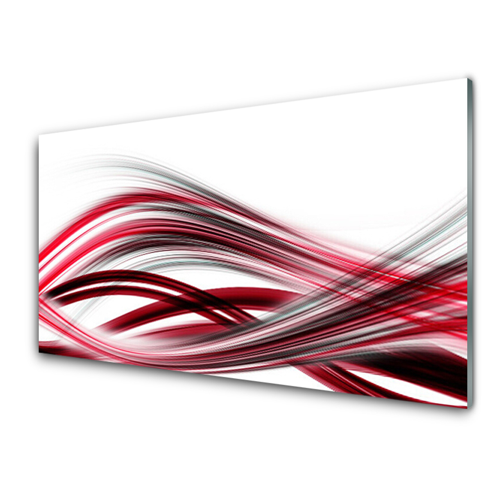 Tableau imprimé sur verre Graphique abstrait rouge