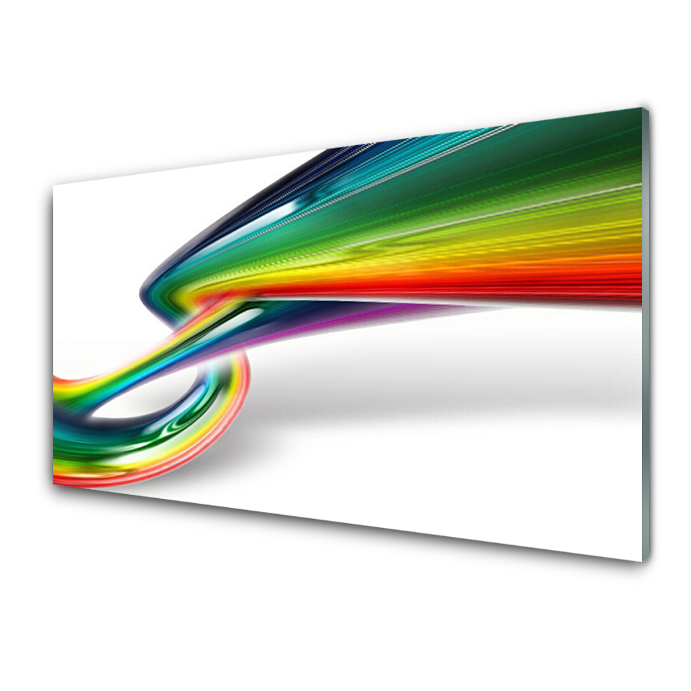 Tableau en verre Graphique arc-en-ciel abstrait