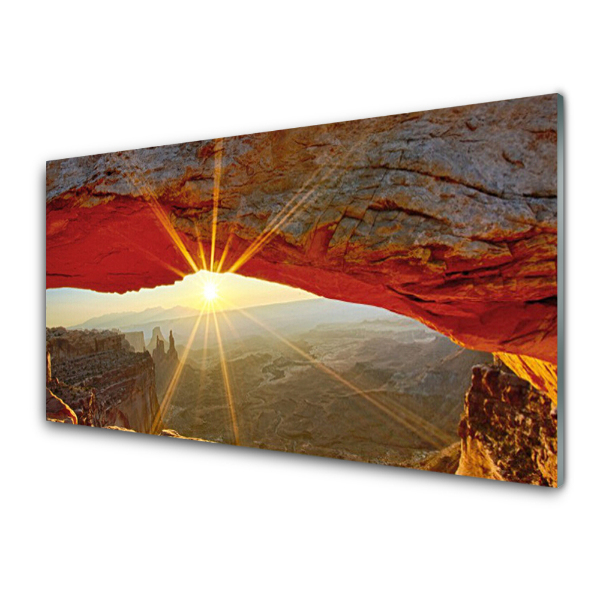 Tableau photo sur verre Soleil du Grand Canyon