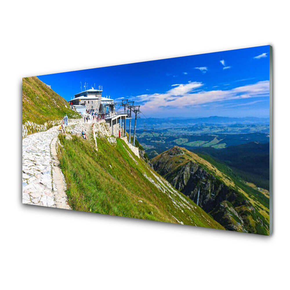 Tableau verre imprimé Vue d'un sentier de montagne
