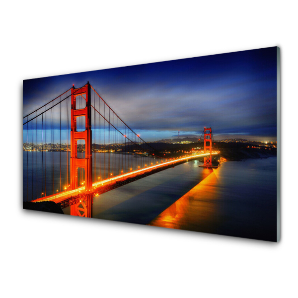 Tableau imprimé sur verre Pont Golden Gate