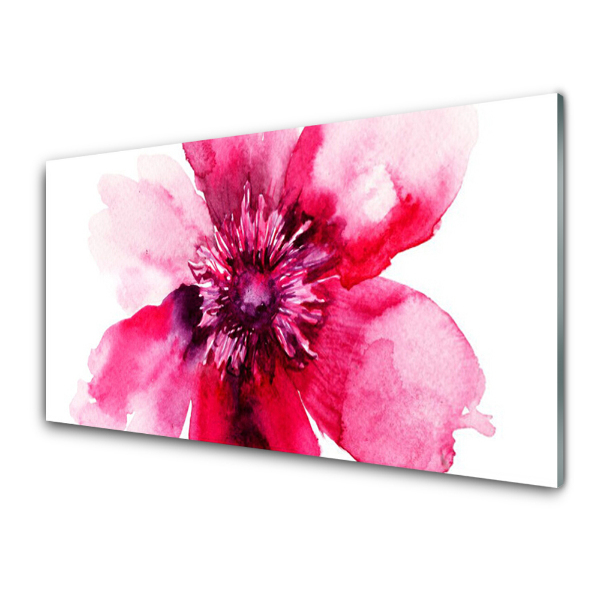 Tableau photo sur verre Fleur de mur