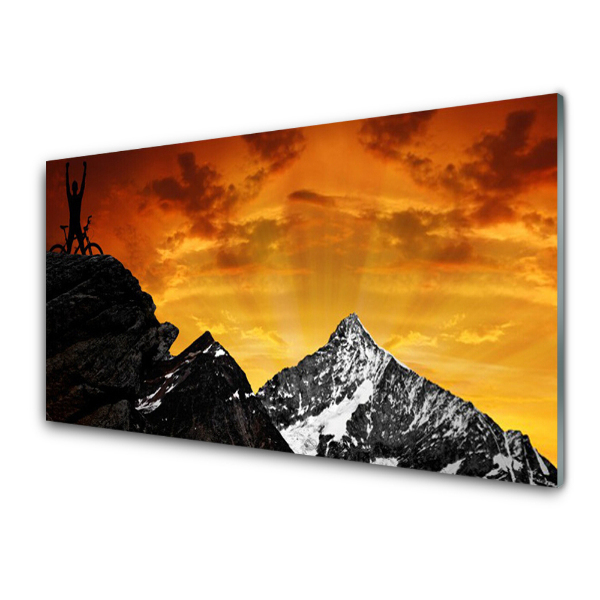 Tableau photo sur verre Montagnes Soleil levant