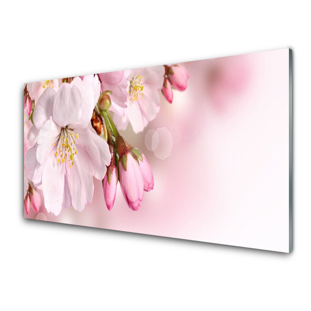 Tableau verre imprimé Fleurs roses