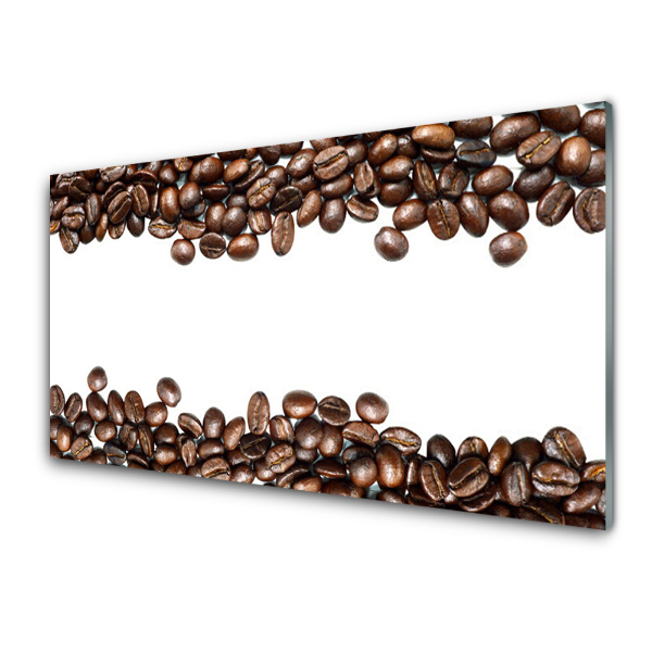 Tableau imprimé sur verre Grains de café éparpillés