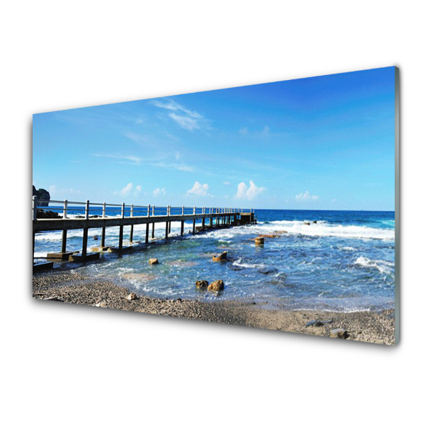 Tableau sur verre Plage océanique paysage marin