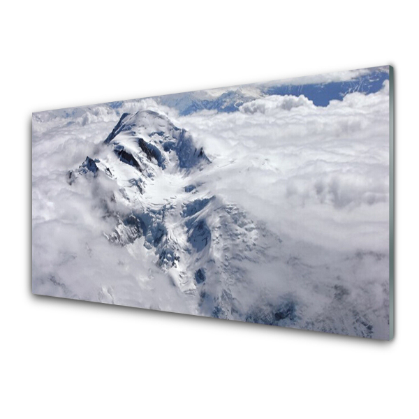 Tableau sur verre Brouillard de montagne Paysage d'hiver