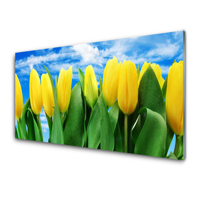 Tableau verre imprimé Fleurs de tulipes