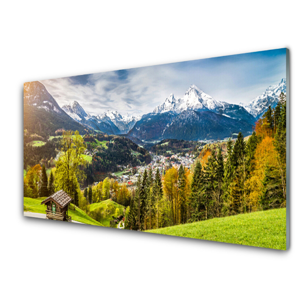 Tableau photo sur verre Montagne Vallée Alpes Paysage