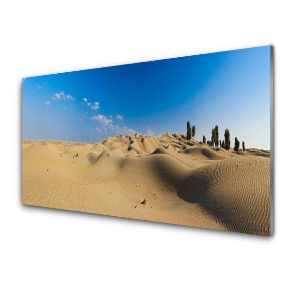 Tableau sur verre Sable du désert Cactus