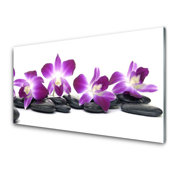 Tableau imprimé sur verre Fleur Orchidée Spa