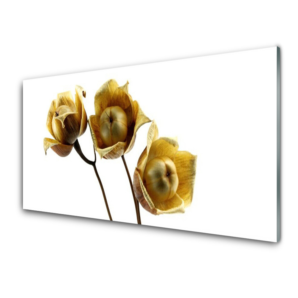 Tableau imprimé sur verre Plante à fleurs jaunes