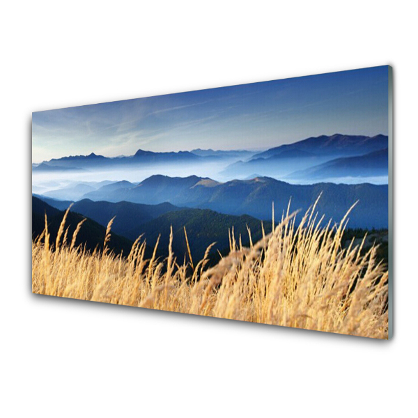 Tableau sur verre Paysage de montagne