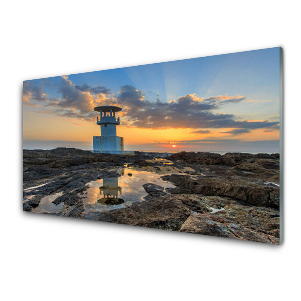 Tableau photo sur verre Ciel de phare Paysage