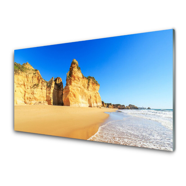 Tableau imprimé sur verre Plage au bord de l'océan Paysage