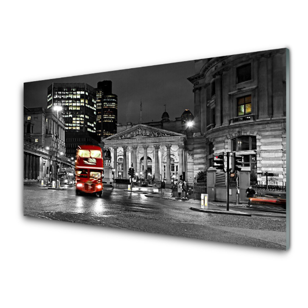 Tableau verre imprimé Bus rouge de Londres